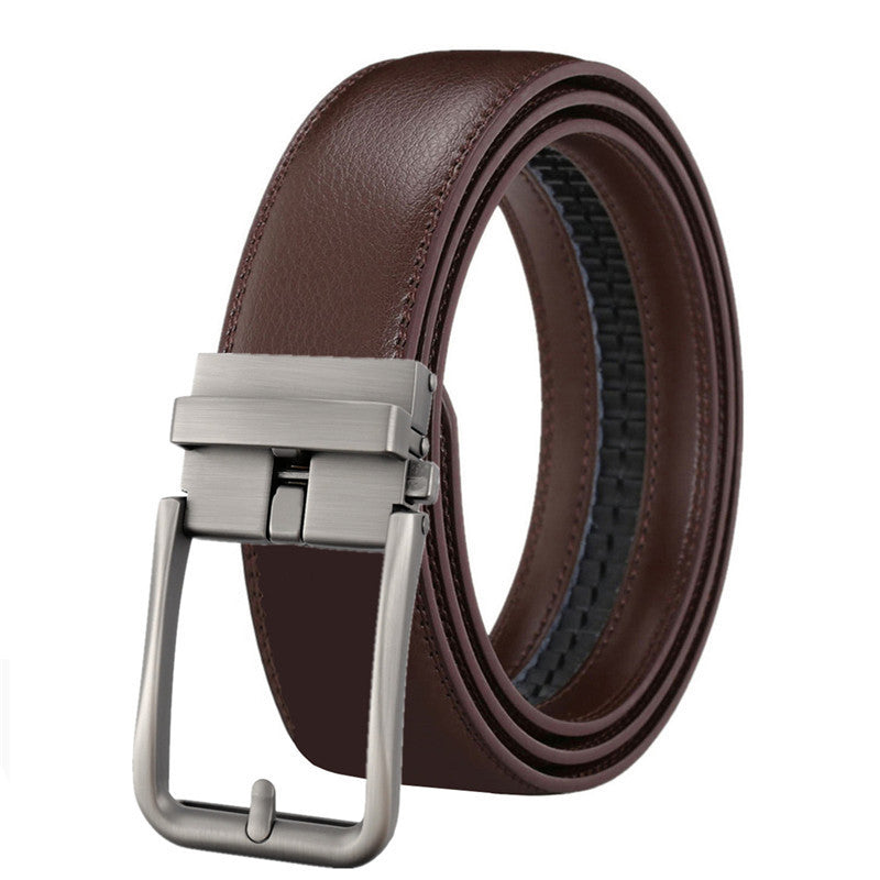 Men's Leather Belt Automatic Buckle Simple Hollow 46d10b65 738c 49b3 a0c9 b02a3307f35f