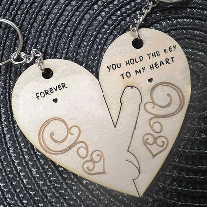 Engraved Creative Wooden Love Couple Keychain 46d7af51 552e 4d7b 96eb 232f17b0f6db
