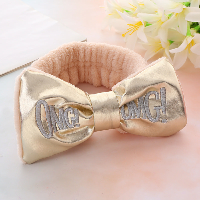 Cute Letters Bow Hair Band Girls Makeup And Face Wash Hair Band 46db308f 2eb4 4de9 a83c b89ea7143c39
