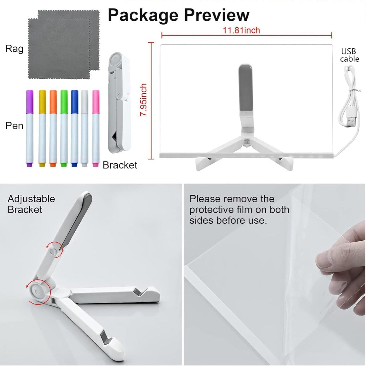 Acrylic Creative Desk Lamp Writing Light Board 46f06e61 2989 43af 80cb 42d62a295a31