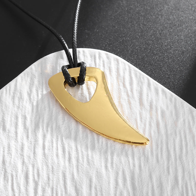Ethnic Style Titanium Steel Spike Pendant Men's Silver Black Horn Pendant 471a4044 7cd6 4b01 8443 90a493fe067b