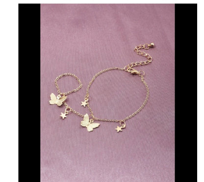 Butterfly Pendant Chain And Finger Bracelet 47279f58 868c 482e a06f 21376a01ece3