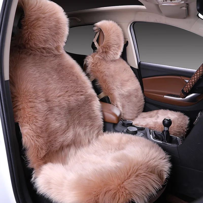 All-inclusive Car Seat Cover Plush Cushion Three-piece Cushion Universal Cushion Winter 47426e03 5ecb 47f6 9200 52d5cfb85175
