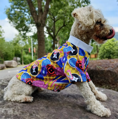 Dog clothes net red same graffiti print pet clothes letter pet Hoodie 4748d2f2 8b15 4194 9da7 066059f3febd