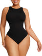 Belly Contraction Body Shaper Solid Color Round Neck Jumpsuit 4753ca6a 8d7a 4b65 9bed 7b048a815b89