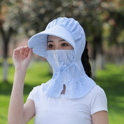 Sun protection hat female cover face summer 475697829317