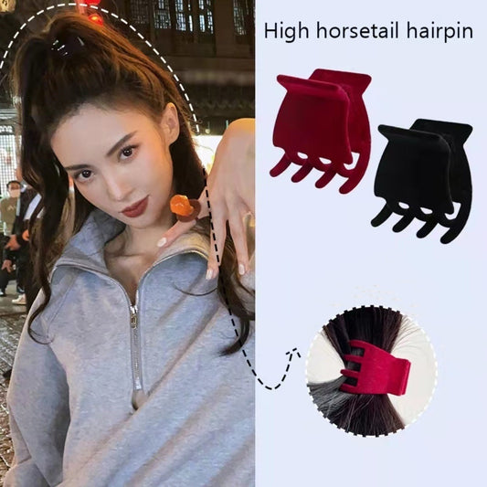 Small Size Flocking Grip High Ponytail Anti-collapse Fixed Gadget 478d3bec 84c5 44b2 8211 6349669640dd