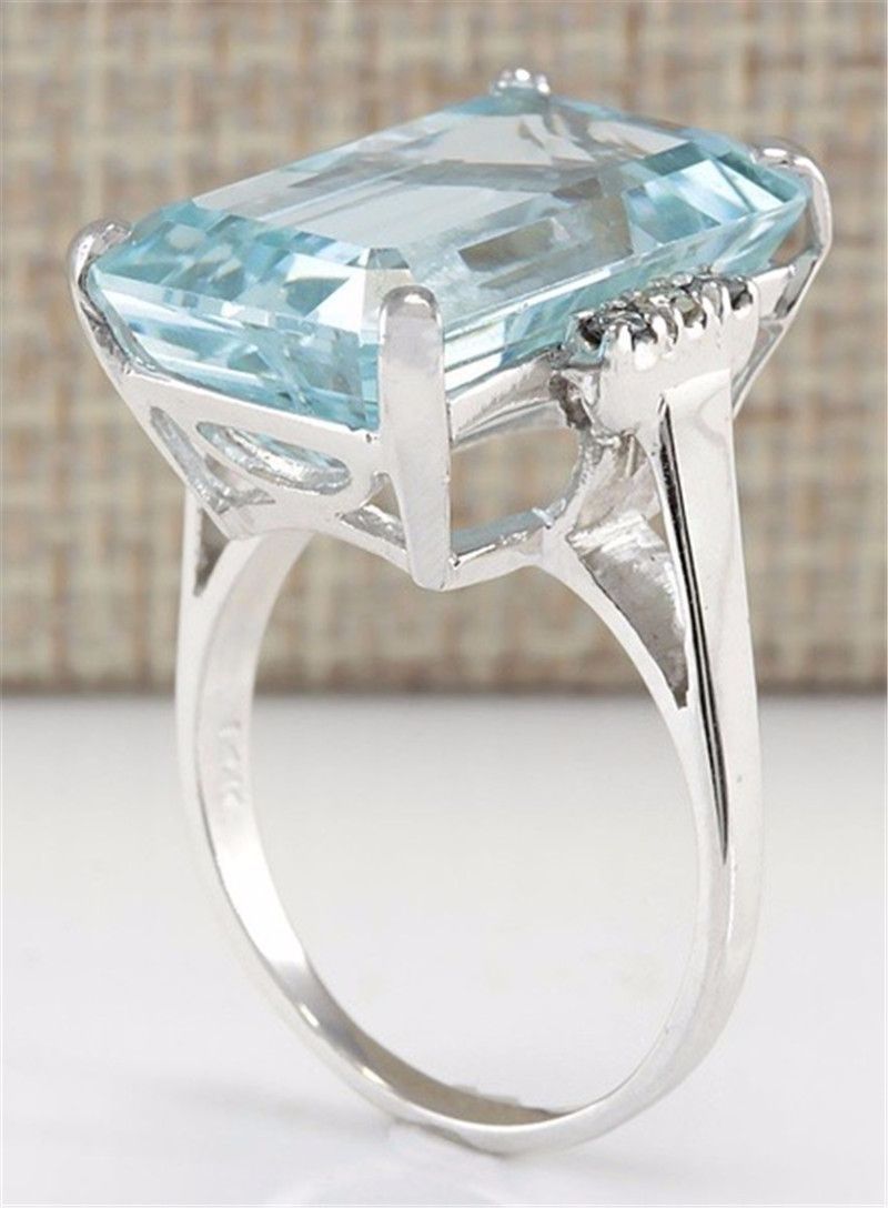 Hot European and American fashion luxury topaz engagement ring sapphire ring hand jewelry 4791780375 452955805