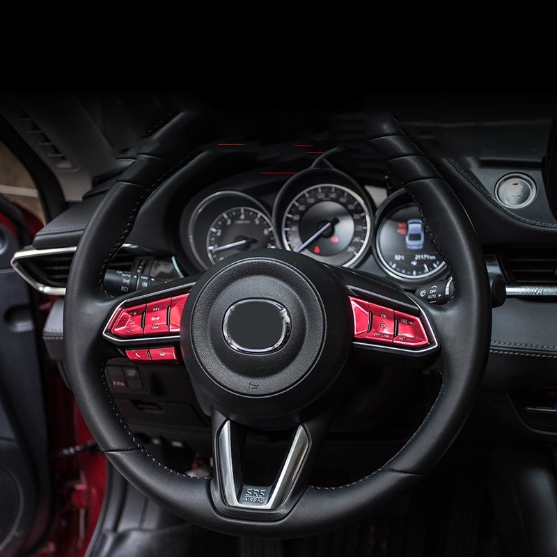 Atz Modified Steering Wheel Transparent Button Aluminum Alloy Decorative Sticker 4797ec42 05a2 44d1 b607 c9c63ae563d4