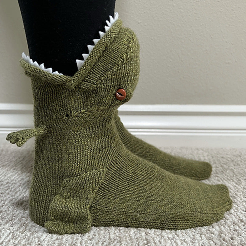Funny Shark Chameleon Cartoon Socks 47a1b9ad 5605 45d7 b1f6 fcf0dfd706f5