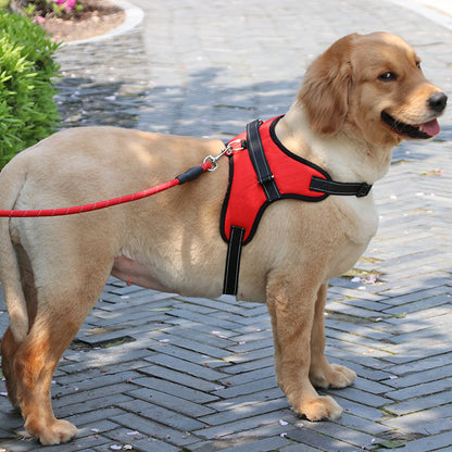 New Nylon Medium Large Dog Harness Collar K9 Padded Extra Reflective Collar Puppy Lead Pets Vest Dog Vest Husky Dogs Supply 4