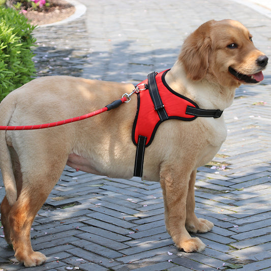 New Nylon Medium Large Dog Harness Collar K9 Padded Extra Reflective Collar Puppy Lead Pets Vest Dog Vest Husky Dogs Supply 4