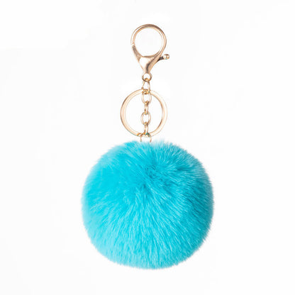 20 Colors Fluffy Fur Pom Pom Keychain Soft Faux Fur-like Ball Car Keyring Key Holder Women Bag Pendant Jewelry - HD Wireless Product #31