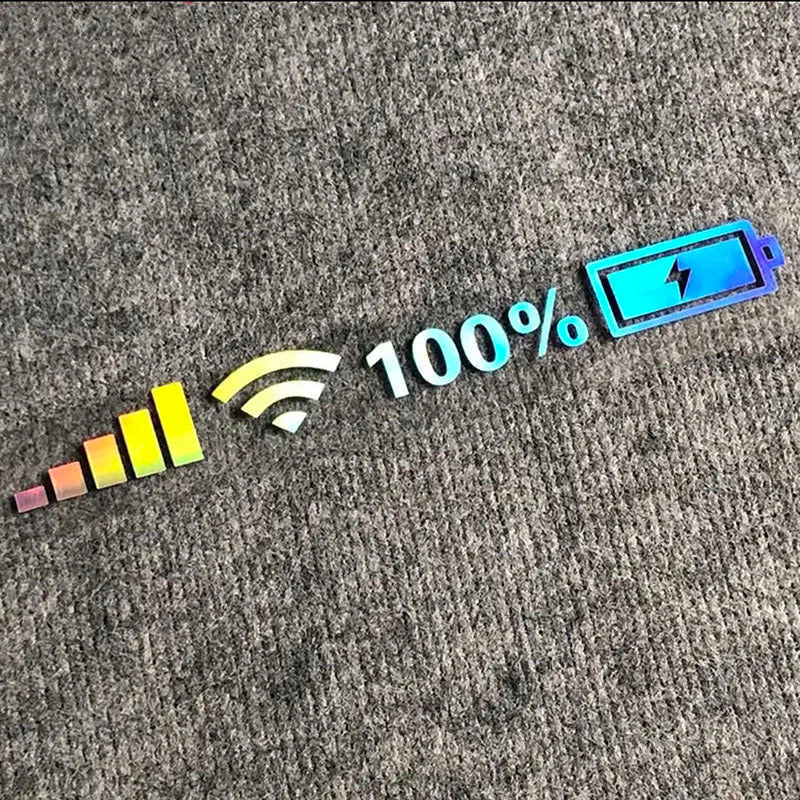 Car Windshield Stickers Signal WiFi Power Vinyl Decal Mobile Phone Car Stickers Auto Exterior Decorative Accessories Decals 4