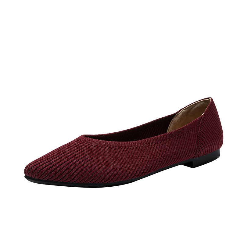 Summer New Flying Woven Princess Soft Bottom Pointed Toe Shallow Mouth Female Versatile Single-layer Shoes 47d8743c 680c 4bcc
