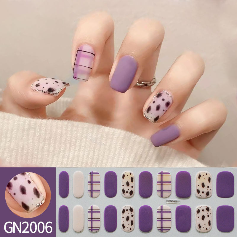 Finger Baking-free Gel Nail Stickers Simple Grid Line Nail Sticker One Piece Dropshipping 47eb7ac1 f57a 4626 bc11 70eb7839246