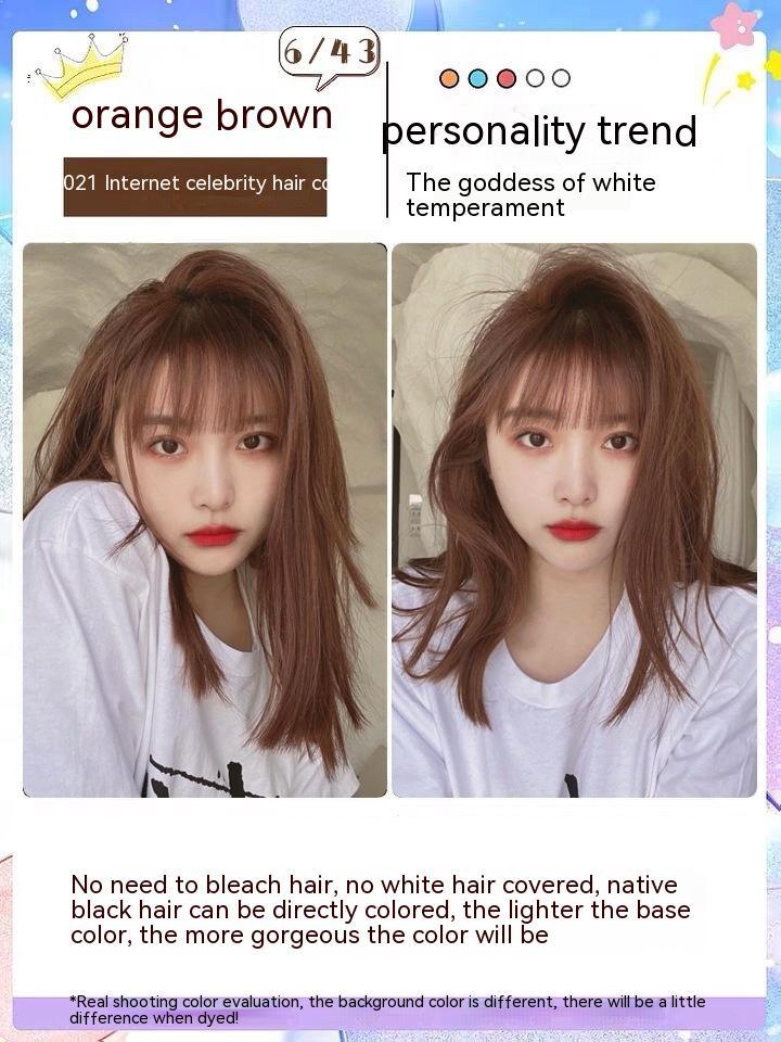 Ammonia-free Hair Color Paste Monochrome Paste Cover White Hair Multi-segment Color One-step Black Tea Gray Blue Black Hair D