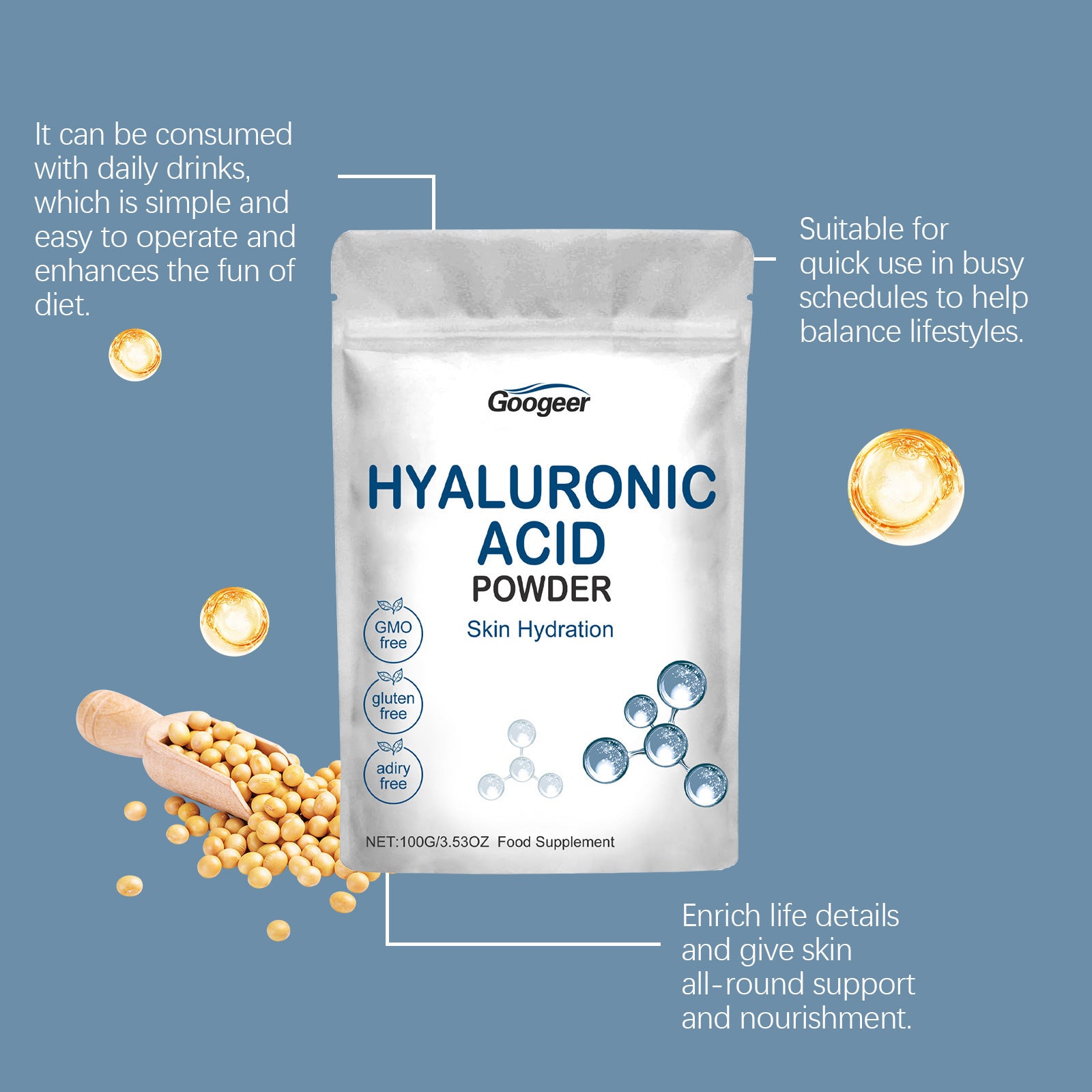 Googeer Hyaluronic Acid Protein Powder Body Treatment 480a0551 79fe 4a63 8eae c404ed677491
