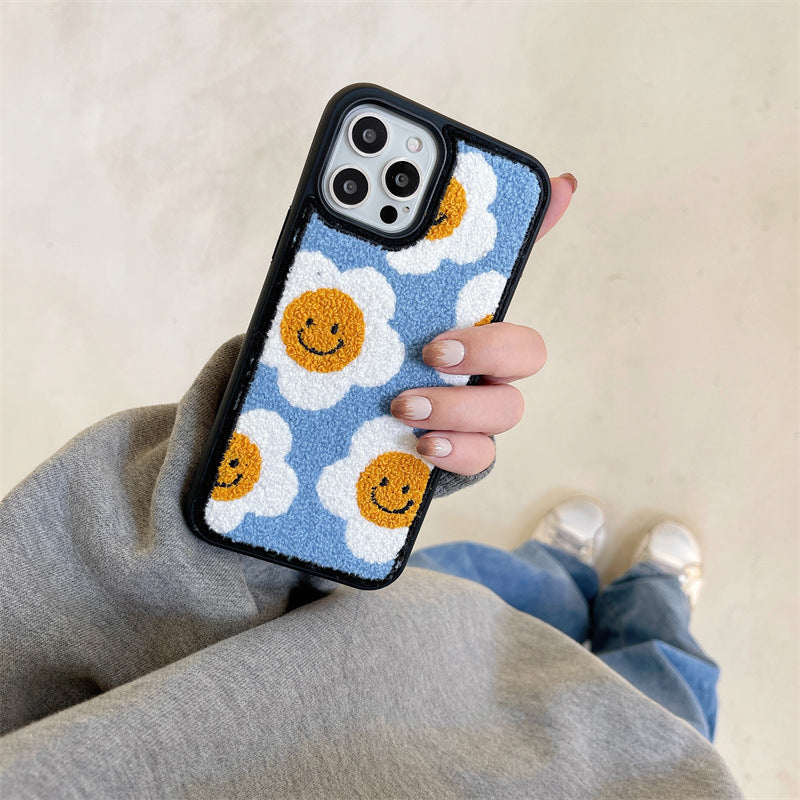 Creative And Simple Flower Plush Phone Case 4815e579 6a47 4b98 ab97 4862e8f295eb