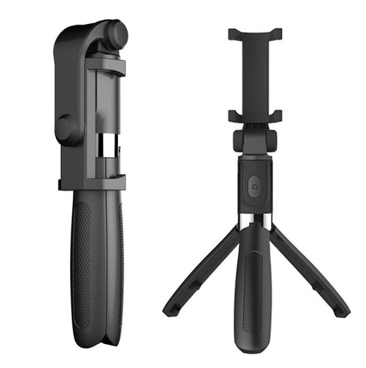 Compatible with Apple, Tripod Selfie Stick Mobile Universal Live Triangle Bracket One Bluetooth Selfie Artifact - 图片 1