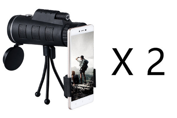 Compatible with Apple, Monocular Telescope Zoom Scope with Compass Phone Clip Tripod - 图片 8