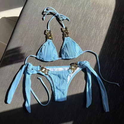 European And American Split Swimsuit Chain Bikini 48255173 61e7 448f 8184 9c38e61f062f