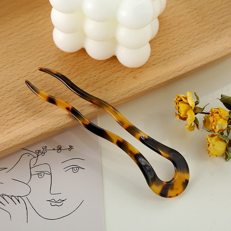 Acetate U-shaped Twist Hairpin Simple 4826b03f 98df 4e9d bb35 b37f3f829c55