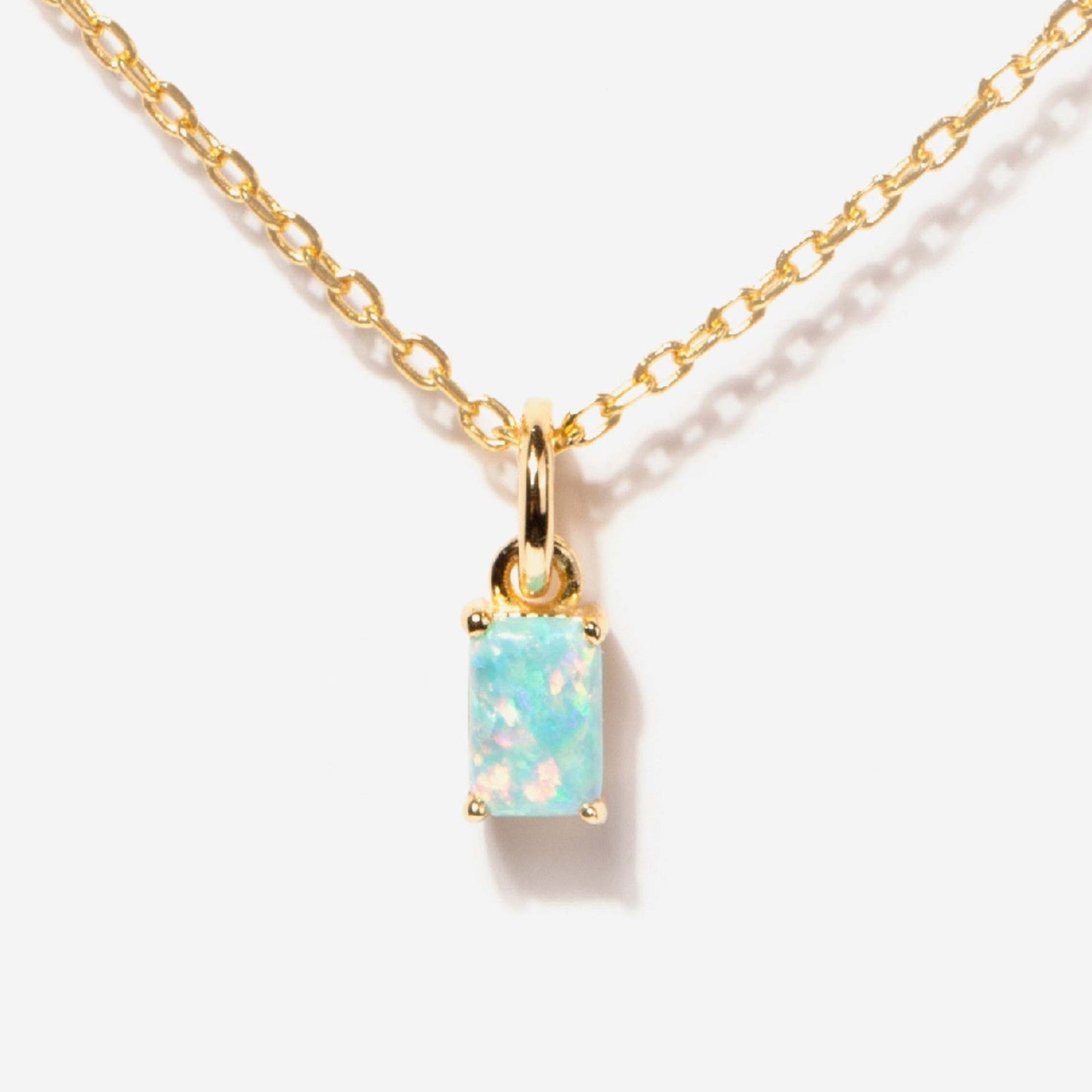 Rectangular 12month Birthday Stone Pendant Colorful Zircon Clavicle Chain 483f7ef0 9f94 483c 9635 0838cf0cf0f8