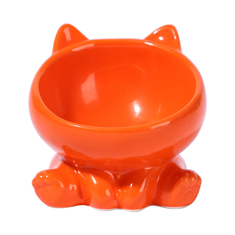 Pet Dogs And Cats Bevel Ceramic Neck Bowl 4840971e 072e 44d6 8505 0c551eed8639