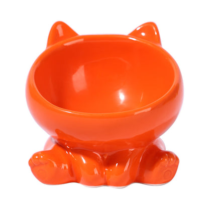 Pet Dogs And Cats Bevel Ceramic Neck Bowl 4840971e 072e 44d6 8505 0c551eed8639