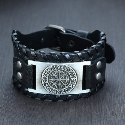 Men's wide leather bracelet 484925933201