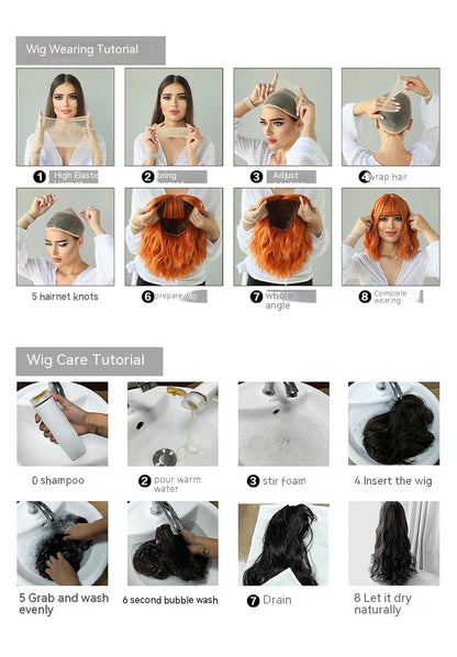 Silver Pink Curly Long Hair Full-head Wig Natural Realistic Fluffy Lolita Anime Cosplay