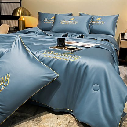 Modern Simple Washed Silk Airable Cover Ice Silk Printing And Dyeing Embroidery 48559c64 3758 480a 89de 48998691a01b