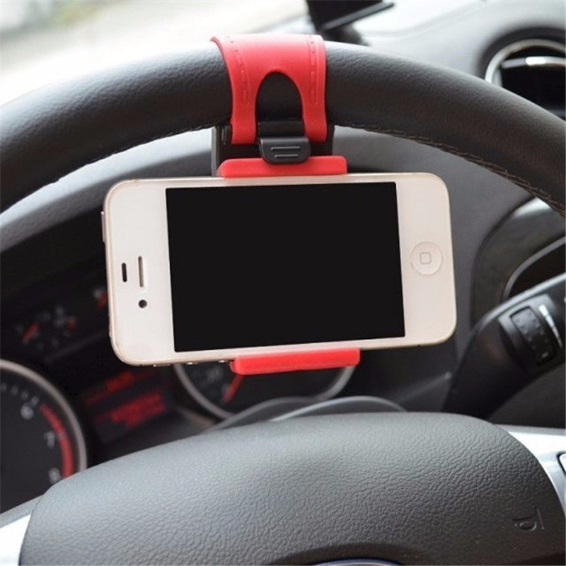 Car Steering Wheel Phone Clip Mount Holder Universal Bike Auto Camera GPS Stand Bracket For Phone - 图片 4