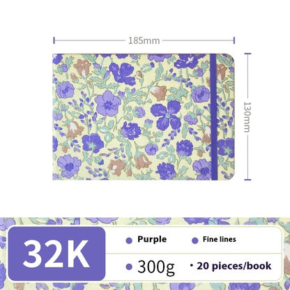 Feiluniao Watercolor Notebook Fabric Handmade Mini Portable Portable Character Sketch Hand Painted Graffiti Drawing Book - 图片 33