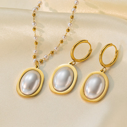 Stainless Steel Necklace Earrings Women's Jewelry Suit 48738445 b984 44f4 90e8 6f9081d83c31