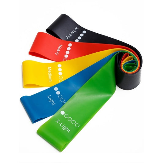 Yoga Resistance Rubber Bands Indoor Outdoor Fitness Equipment 0.35mm-1.1mm Pilates Sport Training Workout Elastic Bands 48755