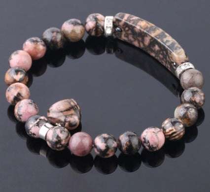 Red stone bracelet love pendant 4876719993746