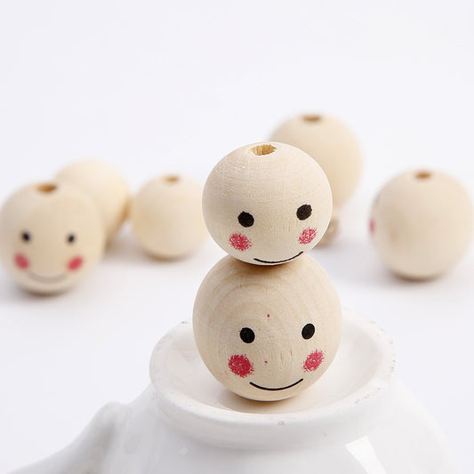 DIY Children's Log Color Smile Doll Head Beaded Accessories 48880248 7384 4d57 8e66 28b56ee069c9