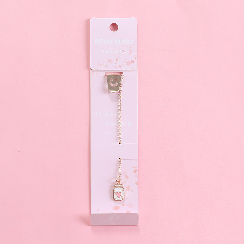 Creative Cartoon Metal Pendant Bookmark - 图片 4