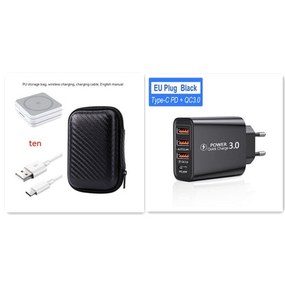 Folding Three-in-one Wireless Charger Portable Magnetic Suction - 图片 17