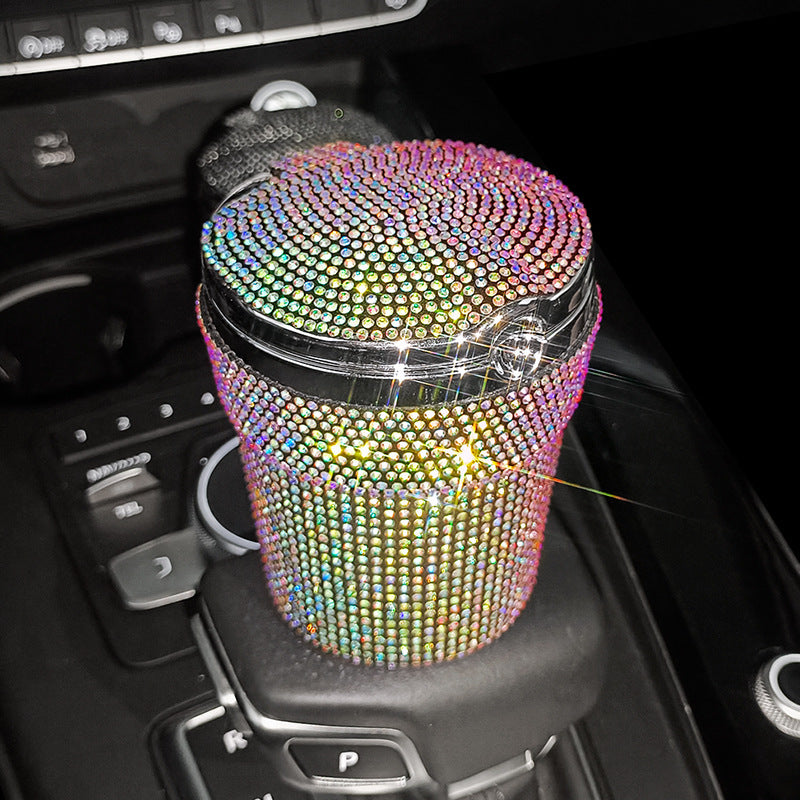 Creative Covered Diamond Inlaid Car Ashtray 48abf4eb 3035 47b2 b210 538dc665c05e