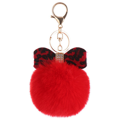 Leopard Bow Fur Ball Schoolbag Pendant Key Chain 48add22d dd01 47b5 a5cb 9b0e7b9b7f83
