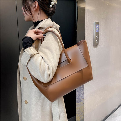 Fashion Women Shoulder Bags Large Capacity Handbags Simple Retro Tote Bags Solid Color Famous Brand High Quality Bags 48b706b