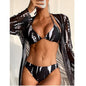 European And American Bikini Three-piece Mesh Long Sleeve Sun-proof Vacation Hot Spring Bathing Suit 48b8bfe1 35e3 40fa ba64 