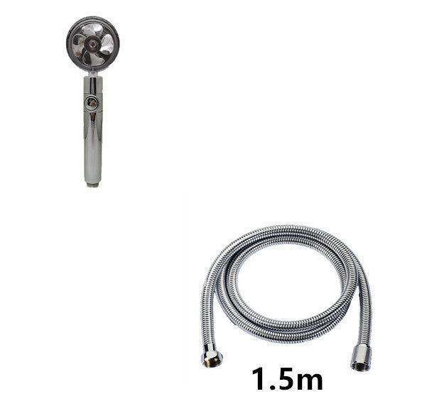 Propeller Driven Shower Head With Stop Button And Cotton Filter Turbocharged High Pressure Handheld Shower Nozzle 48bc933a 5f