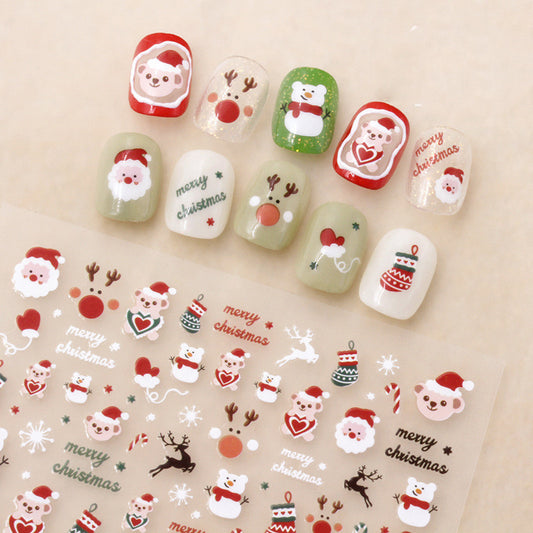 Nail Art Sticker Santa Claus Cartoon 48c16450 690a 485f 823e 12774ff45343