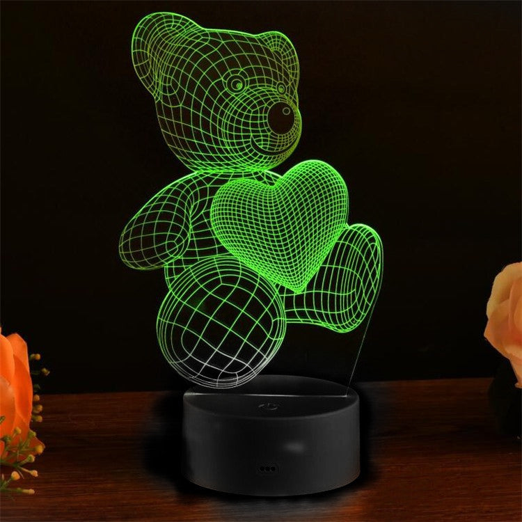 Cartoon Love Bear Series 3D Light Creative Night Light 48db5d13 7eb7 4885 80ad f7c7d8f49452