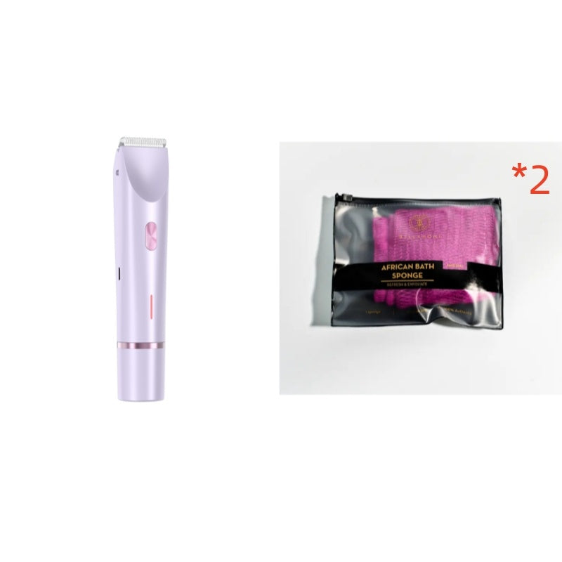 2 In 1 Hair Remover Women's Double Head Shaver Private Pubic Hair Trimmer Electric Razor Wet Dry Electric Body Hair - HD Wireless Product #18