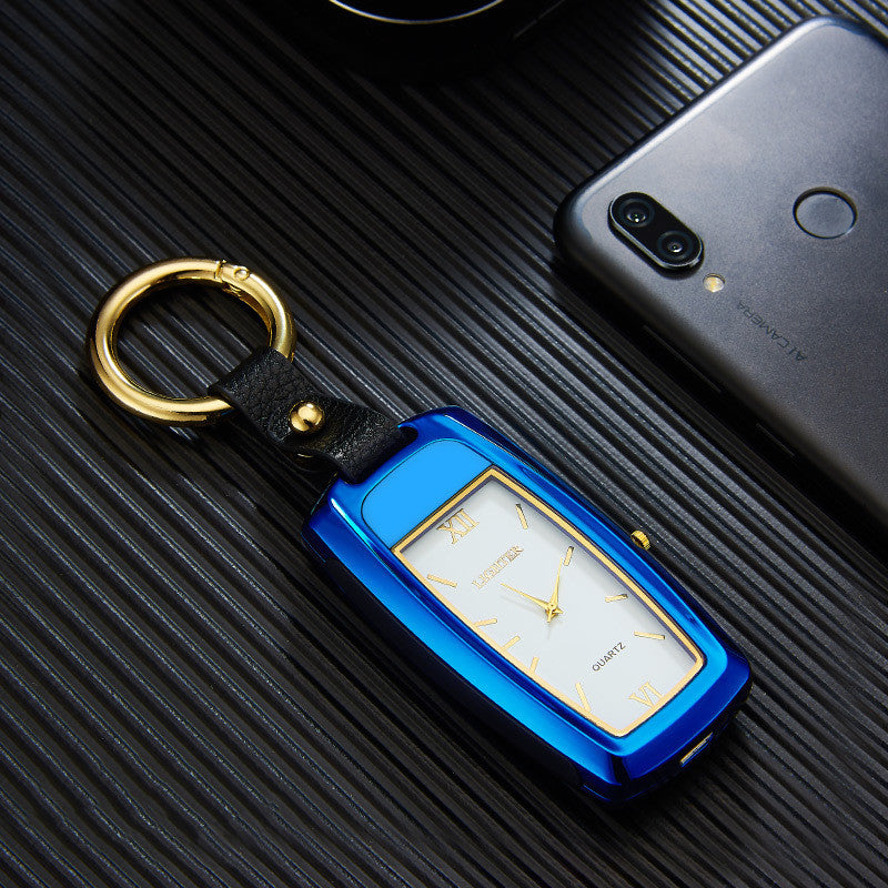 HF20 Multifunction Clock and Watch Keychain Lighter with Light 490024277904